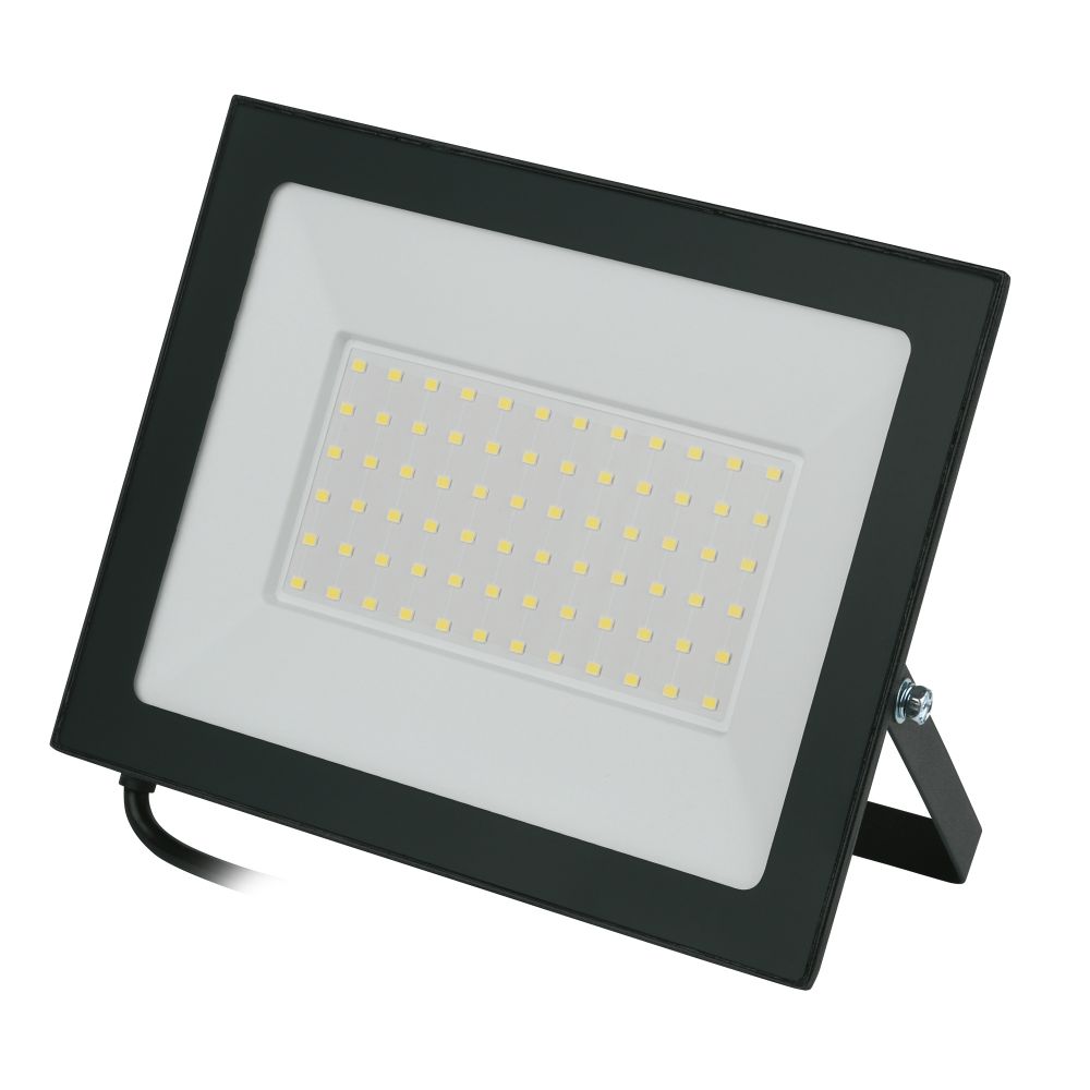 ULF-Q519 100W-6500K IP65 220-240V BLACK Прожектор светодиодный. Дневной свет6500К. Корпус черный. TM Volpe