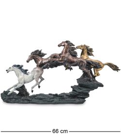 Veronese WS-1466 Статуэтка «Бегущие лошади»