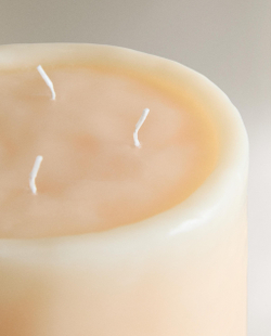 Декоративная свеча Zara Home, 7х14х14 см, бежевый, 3365/065