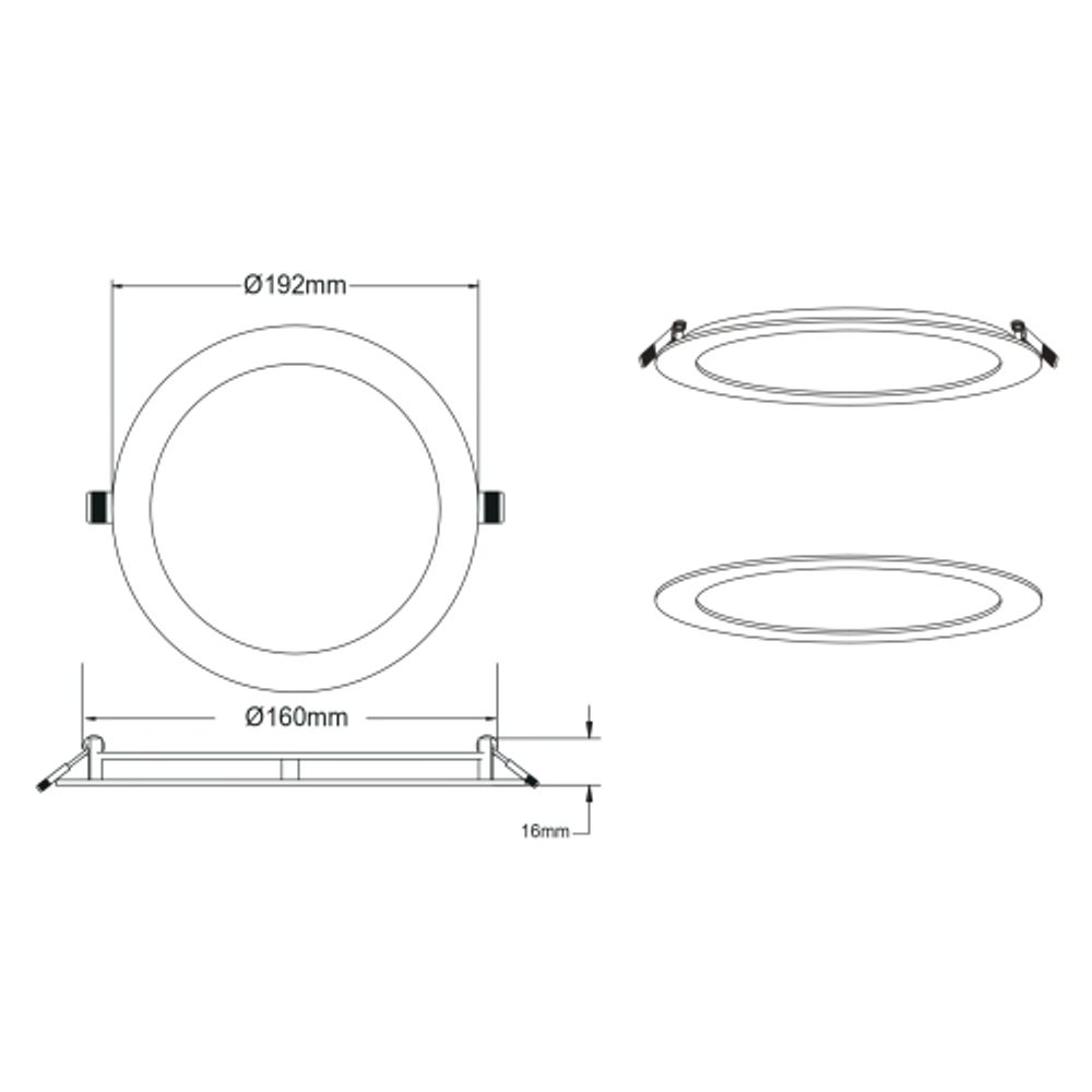 Светильник светодиодный встраиваемый ЭРА LED 1-16-4K круглый 16Вт 4000К | Downlight