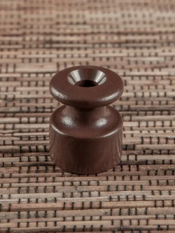 Изолятор T-RETRO для монтажа витого провода, цвет коричневый (классическая серия), 100 штук