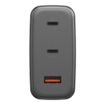 Сетевое зарядное устройство Energea AmpCharge GaN100 мощностью 100 Вт (2 USB-C, USB-A) (GaN) Многопортовый мощный адаптер питания. Есть поддержка PD 3.0, QC 3.0 и PPS