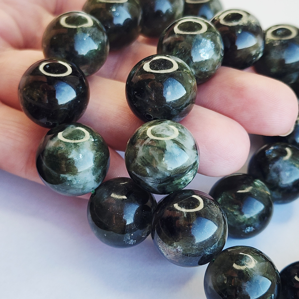 Мусковит, бусина крупный шар, 16.6мм, штучно