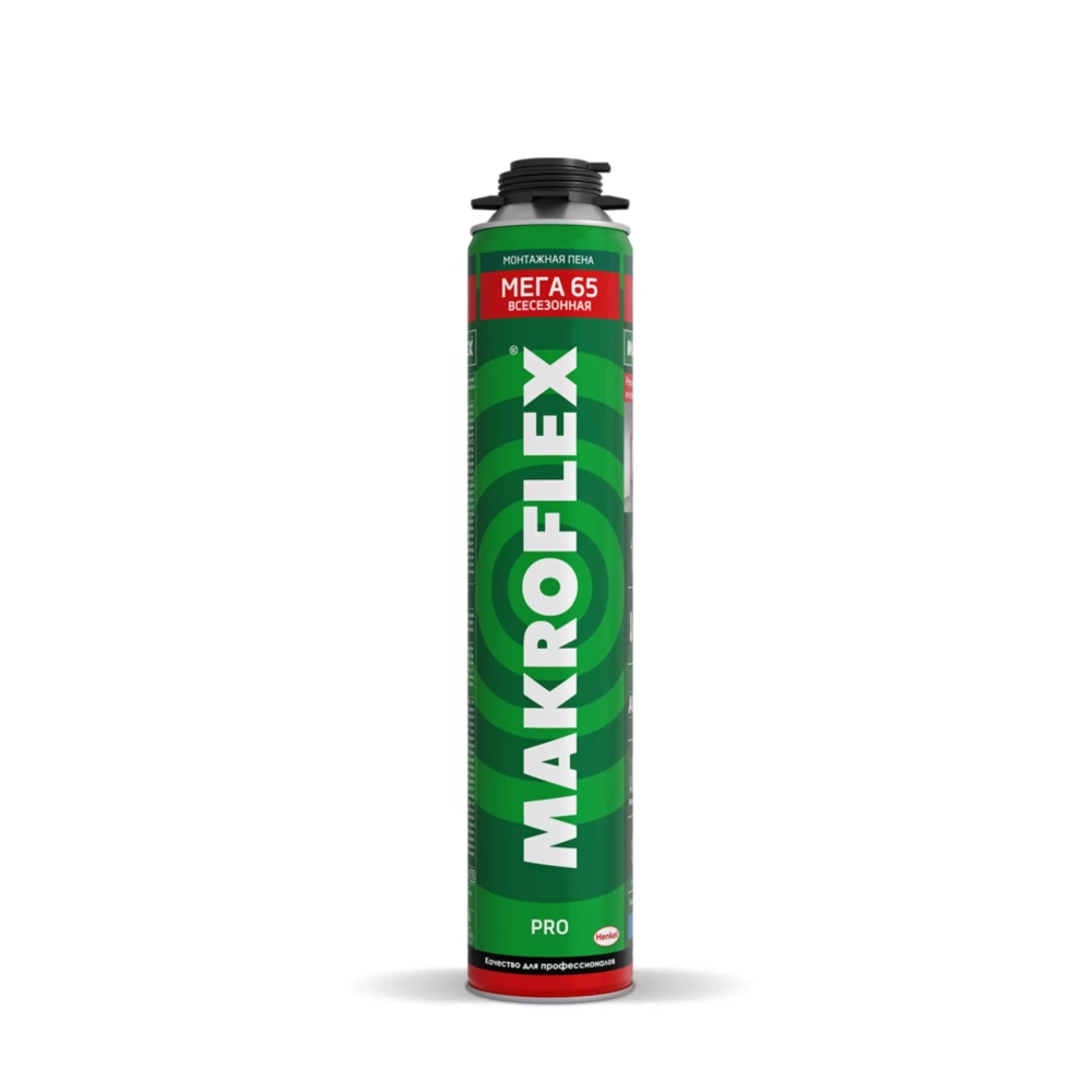 МАКРОФЛЕКС Пена монтажная всесезонная MEGA 65 Pro 850мл