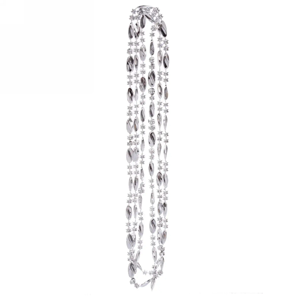 Бусы на ёлку 2м «Льдинка», Серебро