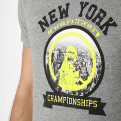 Мужское теннисное поло Quiet Please New York Championships T-Shirt Men - Grey, Multicoloured