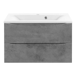 База под раковину Mia 750 подвесная, 2 выкатных ящика soft close, Beton