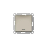 ATLASDESIGN 1-клавишный ВЫКЛЮЧАТЕЛЬ с подсветкой, сх.1а, 10АХ, мех., быстрозажим. клем., ШАМПАНЬ