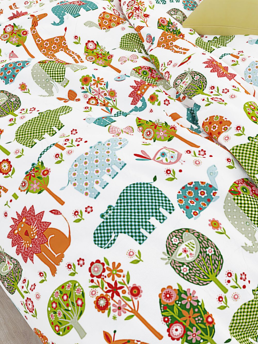 Наволочка комплект 2шт Сказка "Зоосад" 40х60 см, перкаль