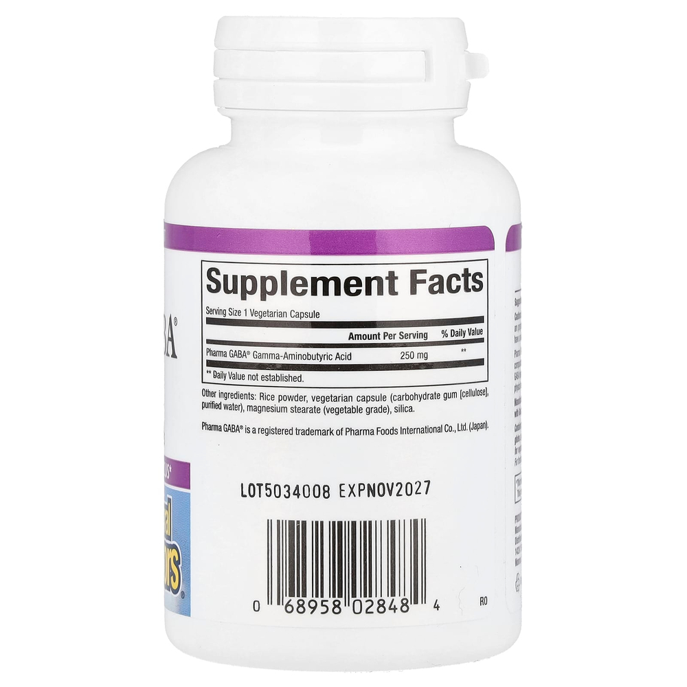 Natural Factors, Stress-Relax®, Pharma GABA®, 250 мг, 60 вегетарианских капсул