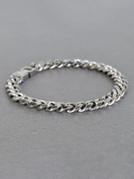 Мужской браслет из стали, панцирное плетение