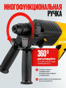 Перфоратор сетевой 1400W, 3,2 мощность удара, 5500 уд/мин