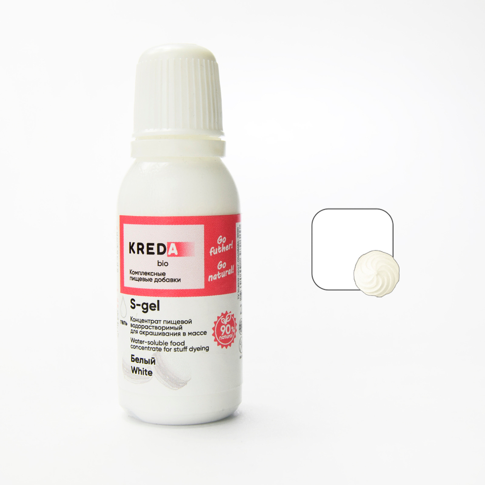 Краситель Kreda S-gel №01 (Белый) 20мл