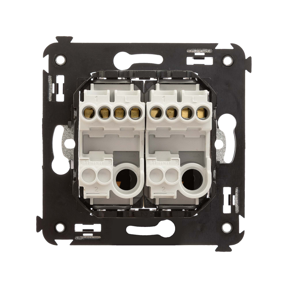 Кнопка двухклавишная в стену, "Avanti", "Ванильная дымка"