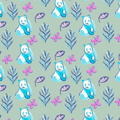 Бесшовный принт тропический