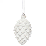Украшение новогоднее подвесное «Новогодняя шишка» 6 см,белый