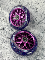 Набор колес HIPExtreme Neon Flakes 110*24 мм, фиолетовый