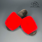 Тапочки для дома из меха кролика| Красный