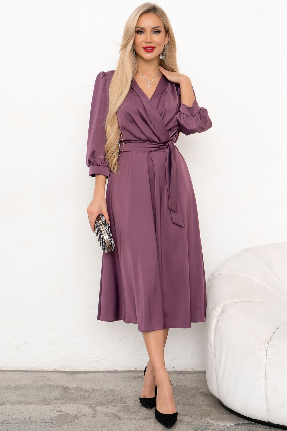 Платье Аскания (сливовый)-52р-р Р11-1203/3 Nikol