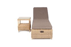 "Рим" комплект шезлонг со столиком, цвет соломенный