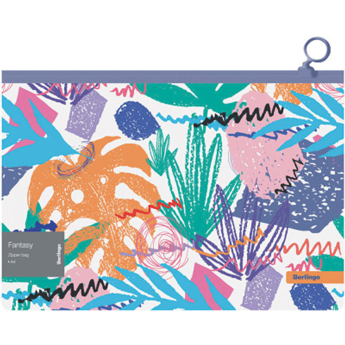 Папка-конверт на молнии Berlingo "Fantasy" A4, 180мкм, с рисунком ZBn_A4171