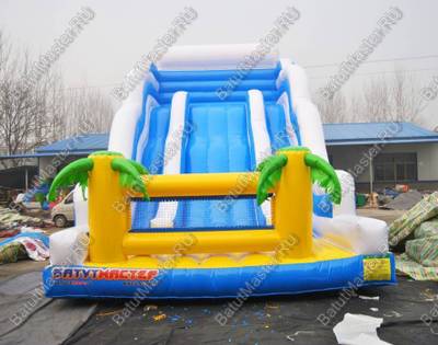 Большой надувной батут-горка "Волна - 2" 15*7*11 м
