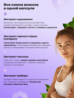 Куркумин с пиперином в капсулах 60 капсул