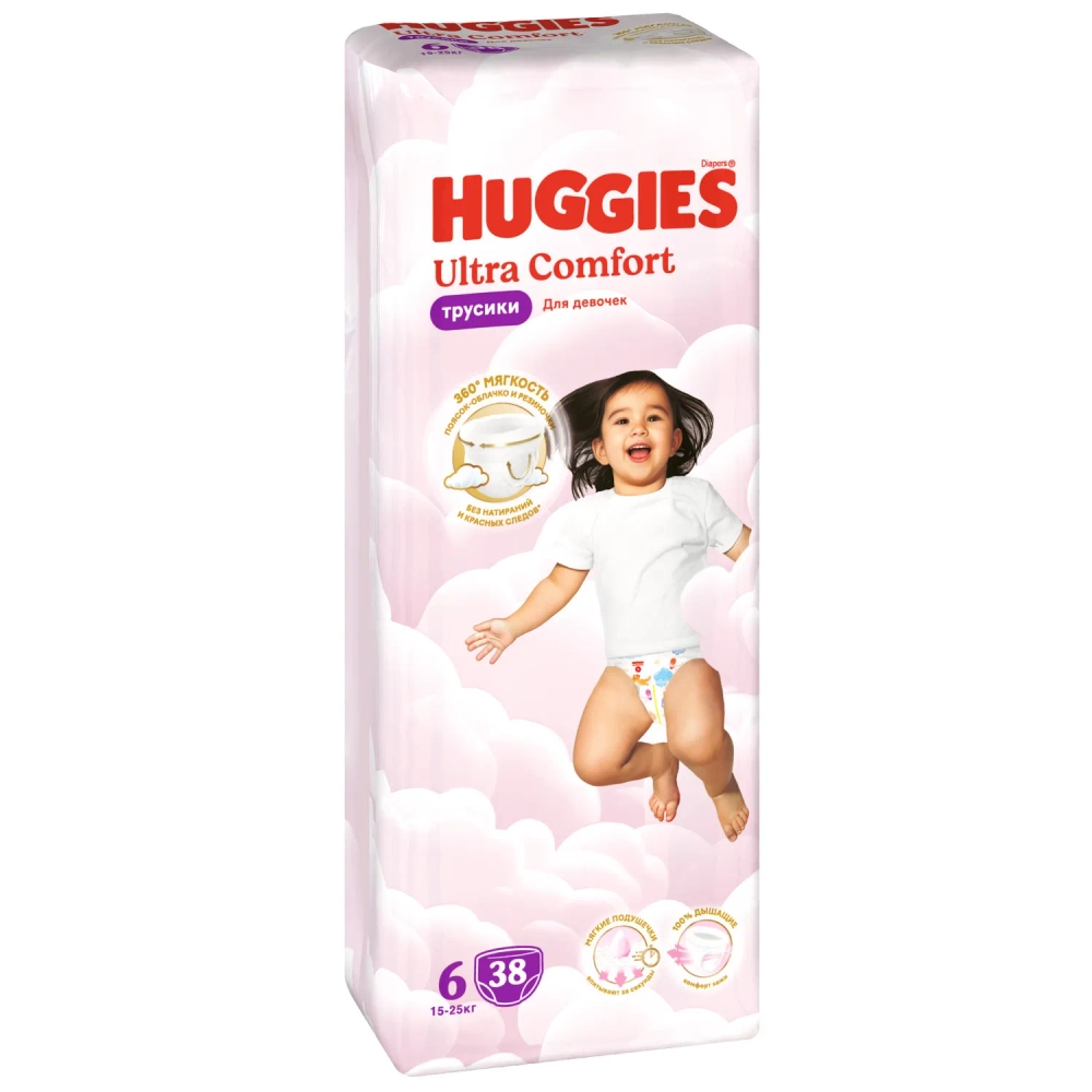 Трусики-подгузники Huggies Ultra Comfort Дев 6 38шт