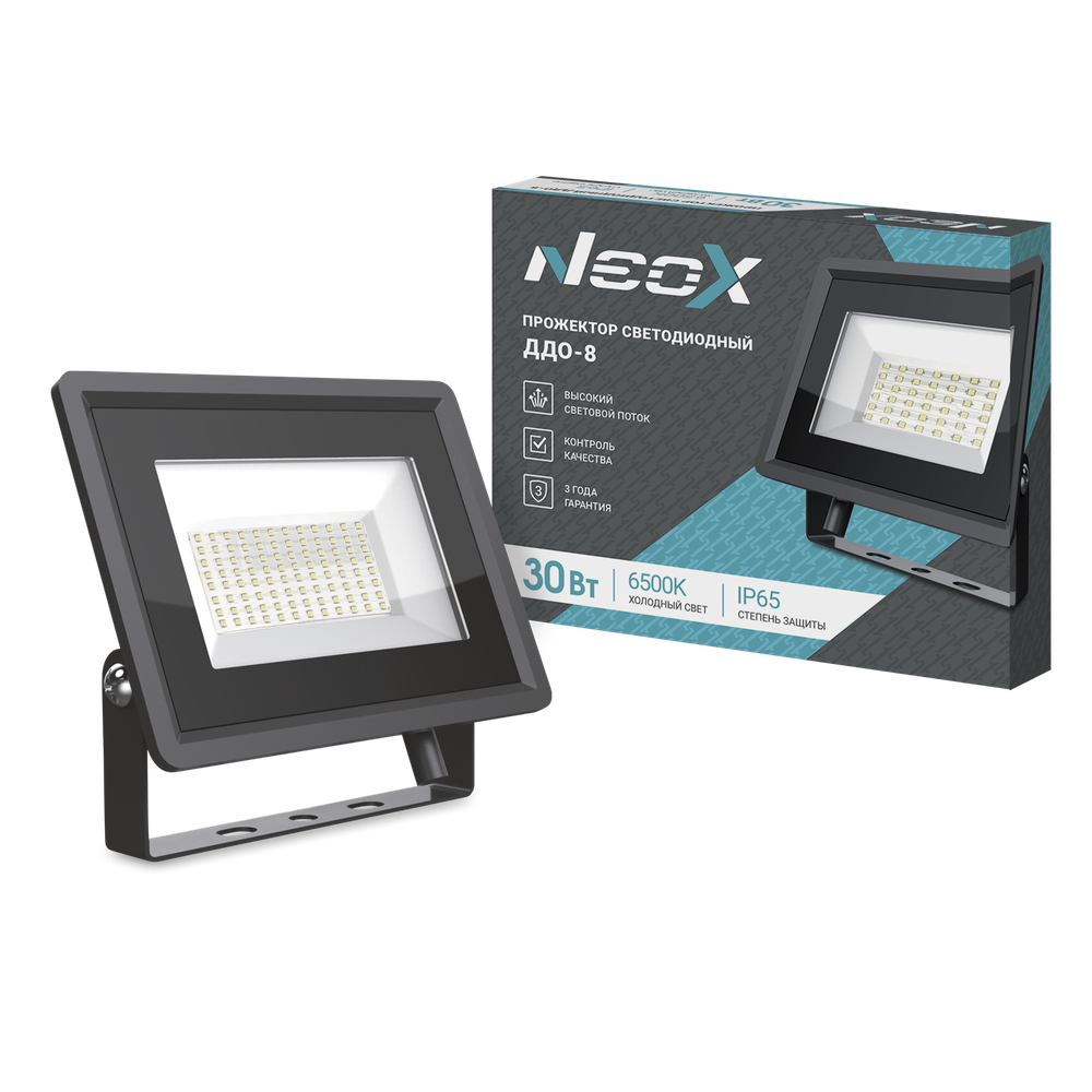 Прожектор светодиодный ДДО-8 30Вт 6500К 3000Лм 100лм/Вт IP65 NEOX