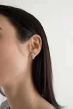 Серьги в виде звезды с вплавленными прозрачными фианитами