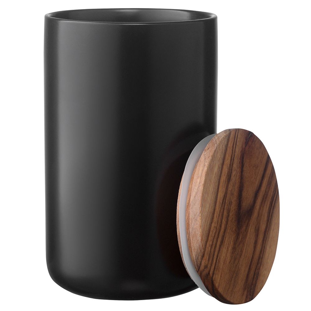 Банка для хранения керамическая, 750 мл, черная