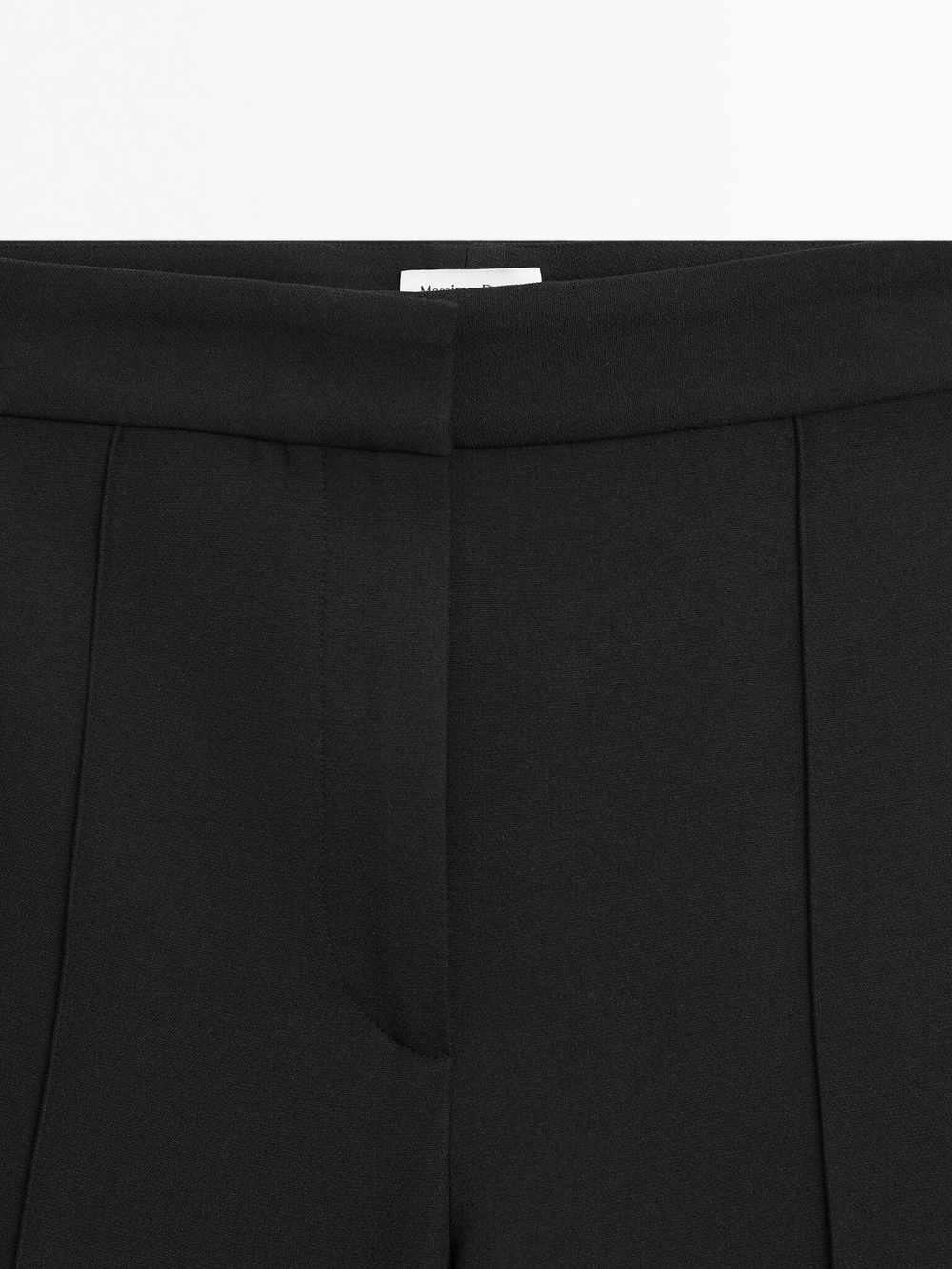 Massimo Dutti Брюки облегающего кроя с эластичными манжетами – STUDIO, черный