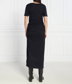 Платье SLASH NK ROUCHED Tommy Hilfiger - черный(WW0WW40289)