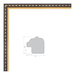 Фоторамка пластиковая 21х30 см, золотой, фактура орнамент, арт. 2130.105616