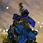 Елка настольная 20см в корзине с синими украшениями, Z-23A13N/4