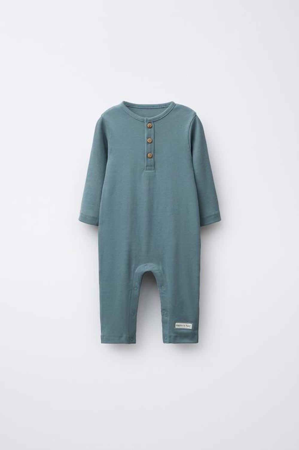 ZARA ДЛИННЫЙ КОМБИНЕЗОН В РУБЧИК, СИНИЙ