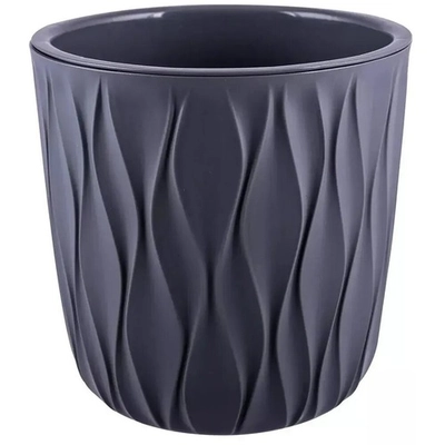 Горшок для цветов с дренажной вставкой Desert 2,3л (d157, h152мм)(серый)