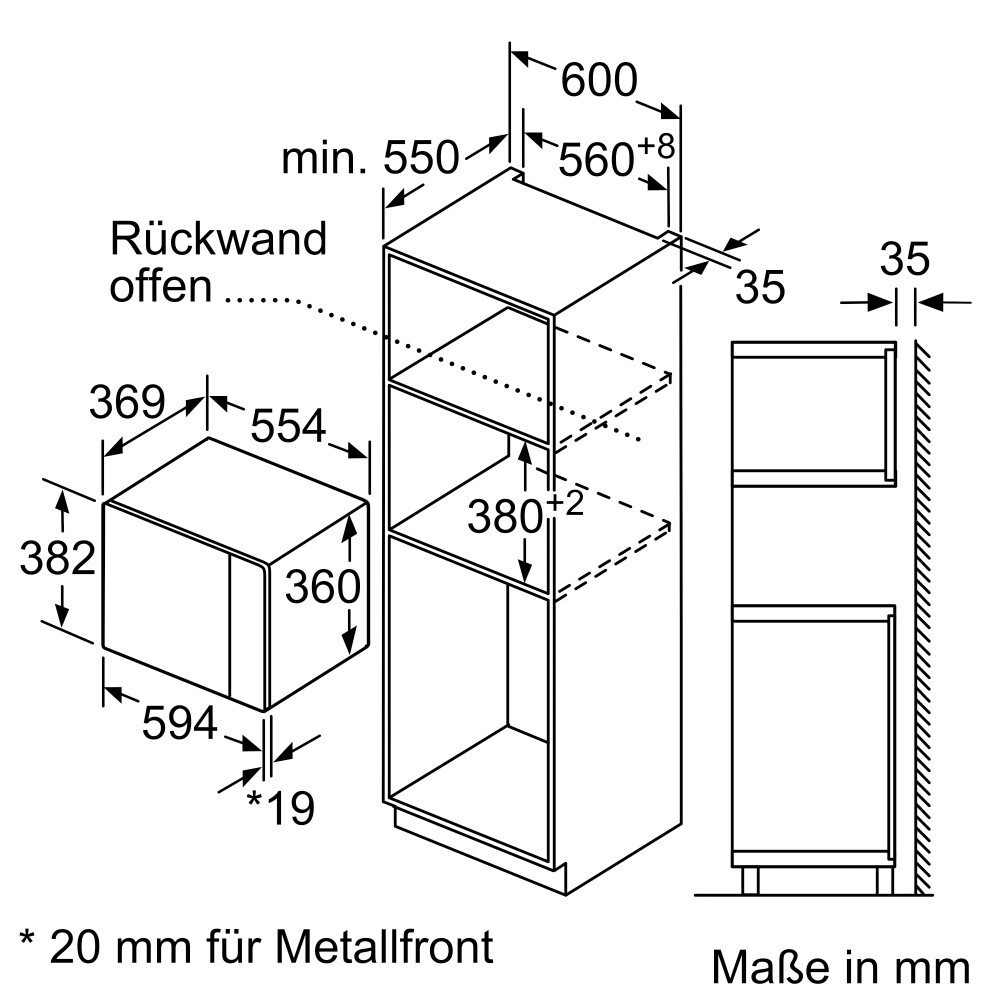 Встраиваемая микроволновая печь Bosch BEL554MB0