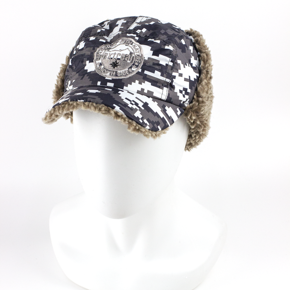 Кепка Extreal "Сити" с ушами, Барашек Коричневый, Мембрана, XL