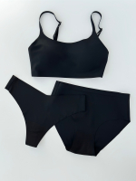 Слипы бесшовные черный размер XXL