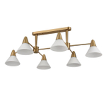 8113/6 MODERNI LN25 000 латунь/белый, металл/стекло Люстра потолочная E27 6*60W 220V CORNE