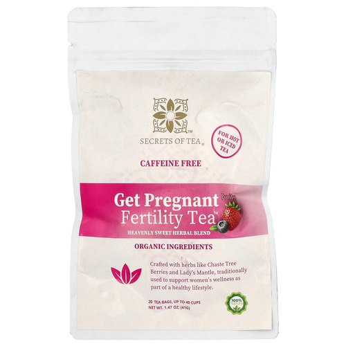 Secrets of Tea, Fruit Pregnat Fertility™, фруктовый чай, без кофеина, 20 чайных пакетиков, 41 г (1,47 унции)