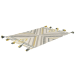 Ковер из хлопка с контрастным узором и кисточками из коллекции ethnic, 120х180 см