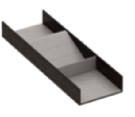 Вставка для хранения ювелирных украшений (серьги) 150*472*50mm Грэй