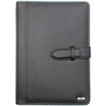 Ежедневник недатированный Deli А5, 240 страниц, на кольцах, кожзам,  черный