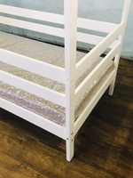 Кровать подростковая домик "Классика" 160*80 см белый 2 борта, (Pirogova wood)