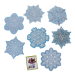 Комплект для оформления интерьера "Снежинки" 7 видов: 4 вида по 2 шт, 2 вида по 1 шт. и 1 вид по 3 ш