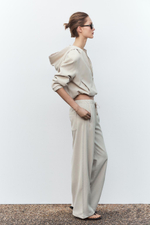 Брюки wide-leg из рельефной ткани
