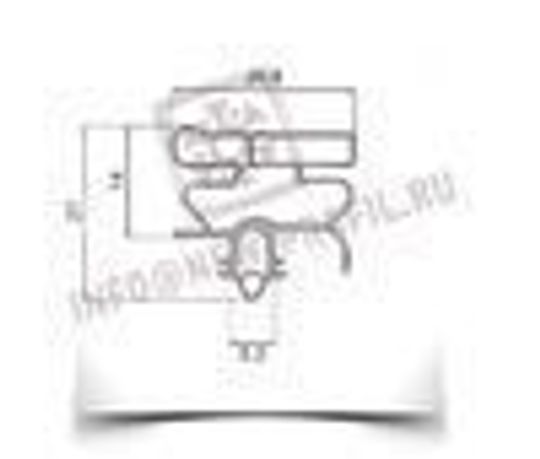 Уплотнитель для холодильника Shivaki SDR-084W однодверный  750*425 мм по пазу(010 АНАЛОГ)