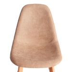 Стул CINDY SOFT (mod. C1021F1-1) фактурный велюр/дерево бук, 55 х 48 х 83 см, Бежевый LY1701-4 / натуральный